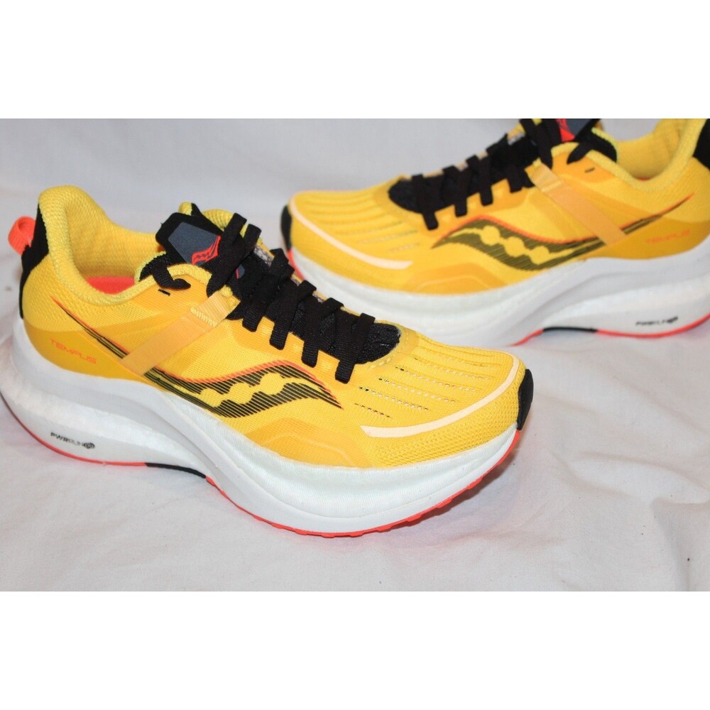 SAUCONY WOMEN'S TEMPUS RUNNING SNEAKERS GOLD BLACK NEW 5 $160 - Picture 3 of 7